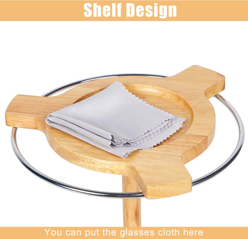 Sunglasses Organizer Glasses Holder Stand with 360 Rotating Display Eyeglasses Rack Wood Base for up to 12 Pairs of Eyewear for Table Dresser Desk...