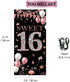 Sweet 16 Birthday Door Banner Backdrop, Happy 16th Birthday Decorations for Girls, Sweet Sixteen Door Cover Rose Gold, 16 Door Poster Sign Birthda...