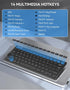 TECKNET 2.4G Wireless Keyboard, Small Wireless Keyboard with Media Hotkeys, Ultra Slim Compact Wireless Keyboard, 12-Month Battery Life, Compatibl...