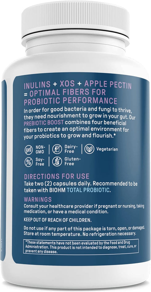 BIOHM Prebiotic Fiber Supplement - 4 Dietary Prebiotic Fiber That Nourishes Good Bacteria and Helps Improves Gut Health & Immune System - Includes...