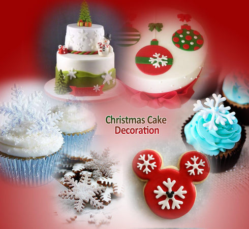ilauke 6PCS Snowflake Cookie Cutters Decorating Fondant Embossing Tool Christmas Cookie Cutters Snowflake Plunger Cake Cutter...