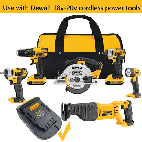 for Milwaukee to Dewalt Battery Adapter, for Milwaukee M18 18v Lithium Battery Convert to Dewalt 18v-20v Lithium Batteries, Converter MIL18DL Use ...