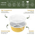 7" Sturdy Aluminum Foil Pans with Lids (5 Pack), 2X Thicker Heavy Duty Reusable Tin for Cooking Baking...