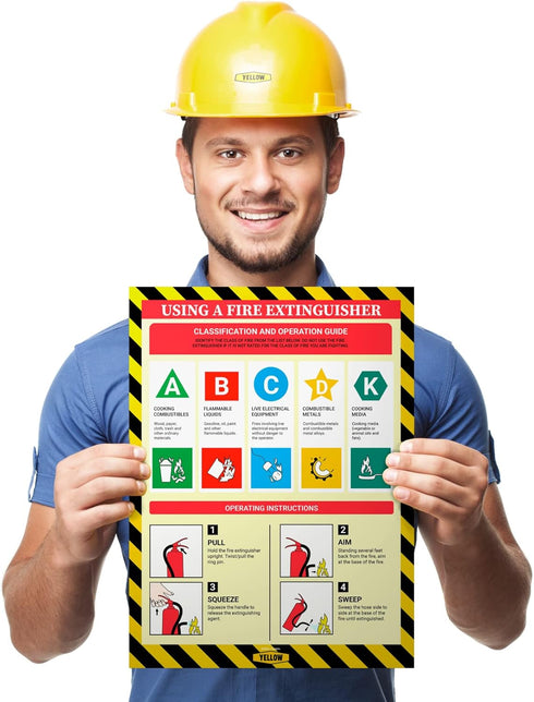 Workplace Safety Poster - Non-Lamintated, 12 x 16" (Fire Extinguisher)...
