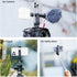 K&F Concept Phone Tripod Mount, Universal Smartphone Adapter with 2 Cold Shoe Mount, Adjustable Cellphone Holder for Horizontal and Vertical Shoot...