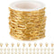 Jabogrii 5 Meters Stainless Steel Paperclip Jewelry Chains Gold Oval Soldered Chain for Jewelry Making Necklace Bracelet Chain with Lobster Clasps...