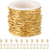 Jabogrii 5 Meters Stainless Steel Paperclip Jewelry Chains Gold Oval Soldered Chain for Jewelry Making Necklace Bracelet Chain with Lobster Clasps...