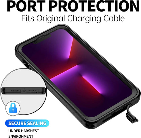 BEASTEK iPhone 13 Pro Waterproof Case, NRE Series Shockproof Dustproof Underwater IP68 with Built-in Screen Protector Anti-Scratch Protective Cove...