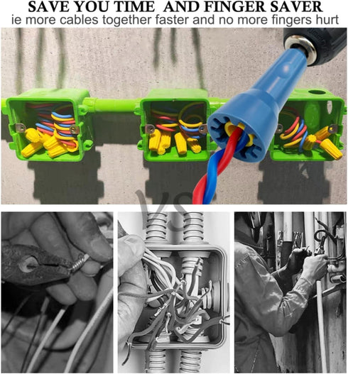 Nut Twister,Electric Nut Twister for Drill -1 PCS Wire Twister Tool for drill 1/4" Chuck Improve Efficiency Blue...