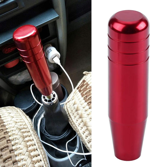 YOUTHINK g920 Shift knob 13cm, Universal Aluminum Alloy Car Manual Gear Shift Knob Handle Shifter Lever 13cm Black (Red)...