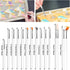 Aster 15Pcs Cake Decorating Brushes, Cake Painting Brushes Kit Food Safe Paint Brushes Multiple Function Cookie Brushes Fondant Sugar DIY Tool Set...