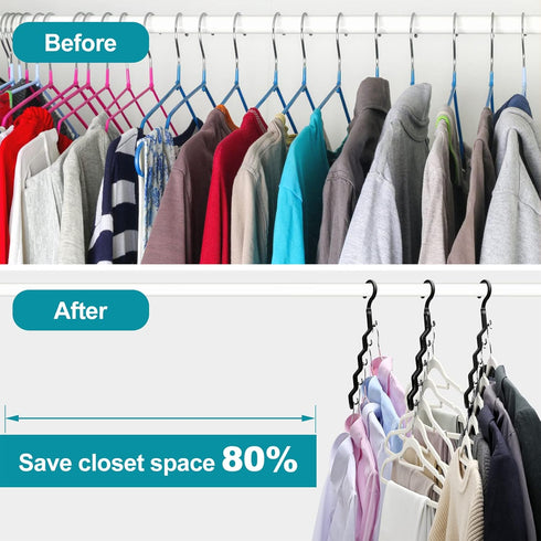 Closet Organizers and Storage,Upgraded Organization and Storage Clothes Hanger,12 Pack College Dorm Room Essentials,Sturdy Closet Organizer Home E...