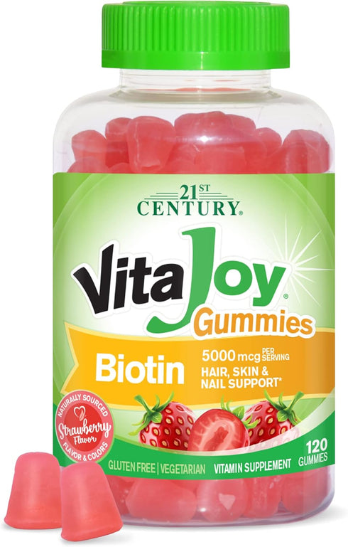 21st Century Vitajoy Biotin Gummies, (27729), Strawberry, 120 Count...