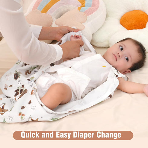 david's kids 100% Cotton Baby Sleep Sack 12-18 Months, Ultra Soft Baby Wearable Blankets with 2-Way Zipper, 2 Pack Comfy Toddler Sleeping Bags for...