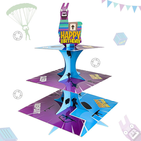Video Game Birthday Party Supplies, 3 Tier Video Games Cupcake Stand for Boys Game Fans Birthday Decorations Baby Shower Game Party Favors...