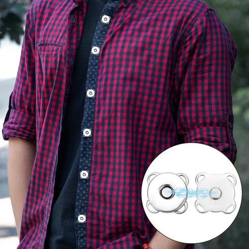 40 Sets Magnetic Snap Buttons, 14mm Plum Magnetic Snap Closures Fastener Sewing on Magnetic Clasps Button for Purses Bags Clothes Handbags Leather...