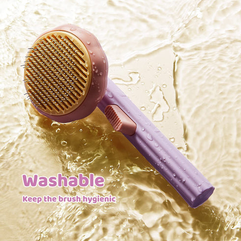 Self-Cleaning Pet Brush Grooming Comb for Cats Dogs Hair Shedding Tools for Tangled Hair Removing Cleaning Massage...
