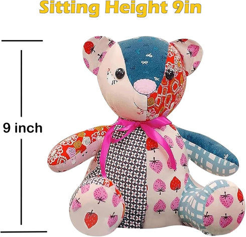 Acrylic Memory Bear Template Ruler Set with Detailed Instructions, Sewing Patterns for Beginners, Teddy Bear Quilting templates (Sitting Height 9i...