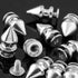 RUBYCA 12MM 100 Sets Metal Tree Spikes and Studs Metallic Screw-Back for DIY Leather-Craft Silver Color...