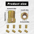 12pcs Brake Line Fittings with 4 Unions and 8 Nuts, 3/8 Inch - 24 Threads Brake Fuel Line Fittings Assortment Brass Inverted Flare Brake Assortmen...