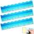 63 Pieces Ocean Waves Bulletin Board Borders Trim Self Adhesive Blue Bulletin Board Trim Decor for Summer Back to School Classroom Office Chalkboa...