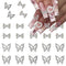 20Pcs Silver Butterfly Bow Nail Charms LRKNNO Shiny 3D Butterfly Nail Gems Charms for Nails Alloy Bows Nail Rhinestones Crystals Butterfly Nail Ar...