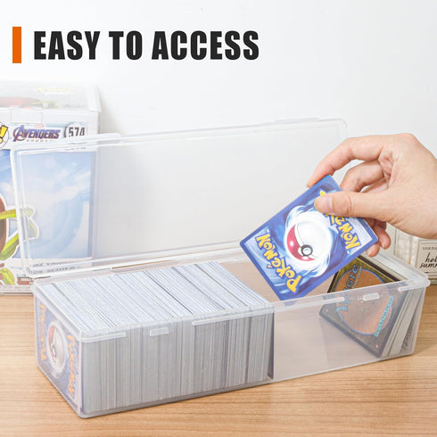 600 Count Plastic Trading Card Storage Box, Gaming Cards Case, Game Card Box 1 Pack...