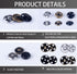 Meikeer 100 Sets Sew on Snaps Sewing Snaps for Fabric Metal Snaps Fasteners Press Studs Buttons for Sewing, Black and Silver(10mm)...