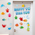 76 Pieces Ocean Themed Party Decorations Under Sea Cutouts with Ocean Sea Animals Honeycomb Centerpiece with Fishing Net for Classroom Bulletin Bo...