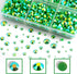 Resin Rhinestones Kit for Crafts,8400 pcs Green AB Jelly Flatback Rhinestones Mixed 5 Sizes 2mm-6mm with B7000 Glue Tweezers and Wax Pencil for Fa...