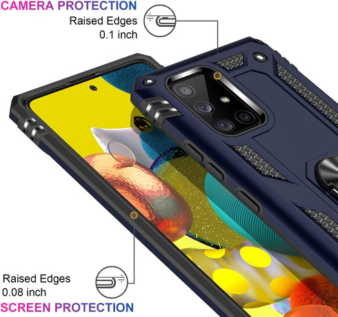 LUMARKE for Galaxy A51 5G Case with Screen Protector,Pass 16ft. Drop Tested Military Grade Protective Phone Cover with Magnetic Ring Kickstand Com...