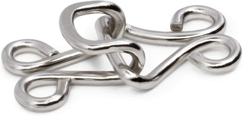 Dritz 97-65 Coat Hook & Eye Closures, Nickel-Plated Brass 4-Count...