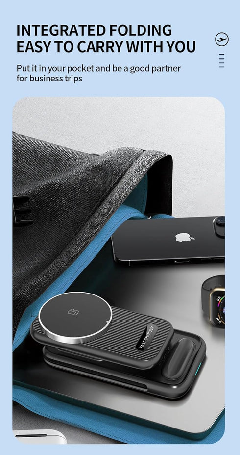 Magnetic Charger Stand Wrotgt Magsafe Charger 4 in 1 Wireless Mag Safe Charger Phone and Watch Charger Station Compatible with iPhone 15 pro max 1...
