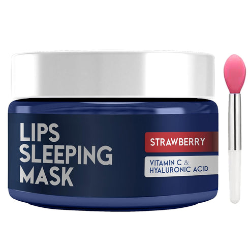 Lip Sleeping Mask with Hyaluronic Acid & Vitamin C - Nourish & Hydrate Dry Lips with Lip Balm - Overnight Lip Mask Moisturizer for Skin Care - Str...