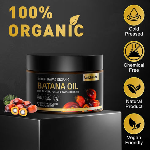 Batana Oil for Hair Growth Dr Sebi Approved 100% Pure Raw Natural Batana Hair Care Oils Organical Product for Women/Men Scalp Hair Loss & Hair Dry...