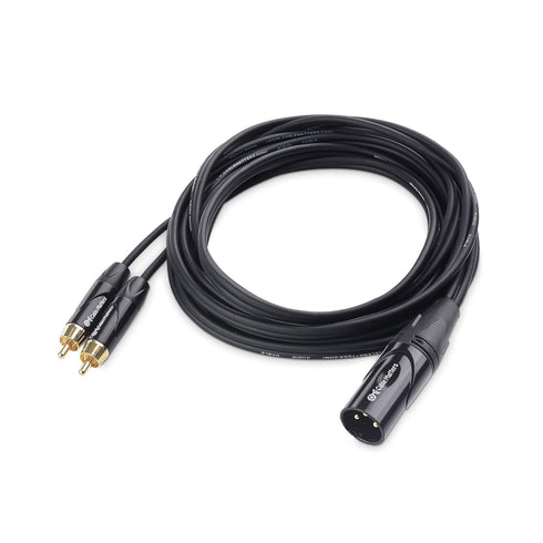 Cable Matters Dual RCA to XLR Stereo Audio Splitter Cable 10 ft / 3m (XLR to Dual RCA Splitter Adapter) in Black...