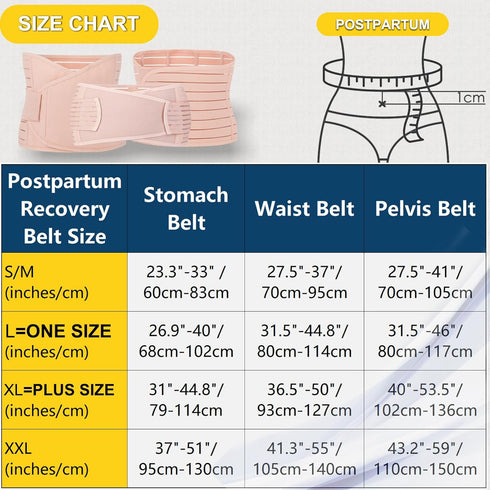 ChongErfei 3 in 1 Postpartum Support Recovery Belly Wrap Waist/Pelvis Belt Body Shaper Postnatal Shapewear,XL Beige...