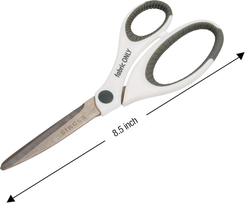 SINGER 8-1/2 Inch Sewing Fabric Scissors with Comfort Grips, Set of 3...