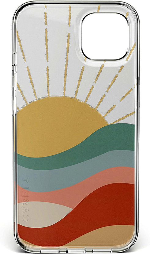 Casely iPhone 13 Mini Case | Here Comes The Sun | Cute Colorblock Sunset Case...