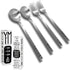 Emotions Utensil Set for Kids (4pcs) Stainless Steel Engraved with Motivational Words to Encourage Eating | Ages 2+ | Child Flatware Cutlery Set |...
