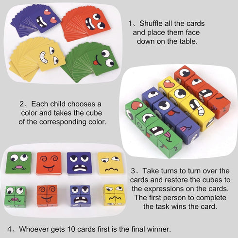 Face Changing Magic Cube Game,Face Blocks Game,Face Change Cube Game,Expressions Matching Block,Puzzles Building Cubes Toy,Educational Puzzles Toy...