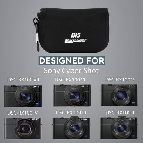 MegaGear MG085 Sony Cyber-shot DSC-RX100 VII, Cyber-shot DSC-RX100 VI, DSC-RX100 V, DSC-RX100 IV, DSC-RX100 III, DSC-RX100 II Ultra Light Neoprene...
