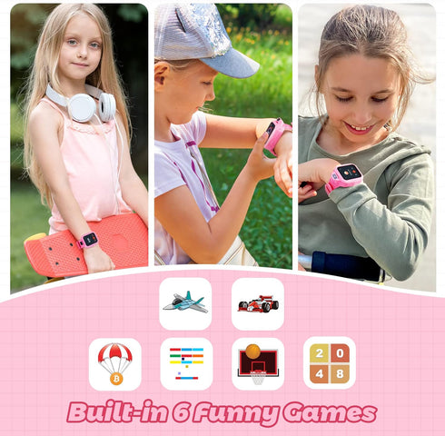Kids Digital Watch Girls, Best Christmas Birthday Gifts for Age 3 4 5 6 7 8 9 Years Children,Touchscreen Toddler Sport Smart Watch with Camera FM ...