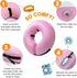 BENCMATE Protective Inflatable Collar for Dogs and Cats - Soft Pet Recovery Collar Does Not Block Vision E-Collar (Medium, Pink)...