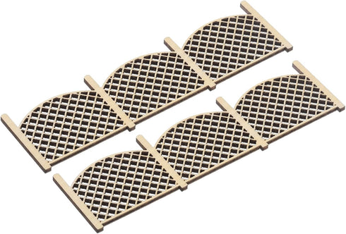 MECCANIXITY 2pcs 3.54 Inch Miniature Garden Fence, Mini Ornament Wood Picket Fence Decorative for Dollhouse Home DIY, 0.08" Wood Simple Style...