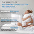100% Cotton Pillow Cases Queen Size - Cooling, Breathable & Soft Pillowcase Covers Set of 2-400 Thread Count Cotton - Wrinkle & Fade Free - Machin...