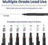 Pacific Arc Chromagraph Metal Mechanical Pencil .3 mm Black Barrel Mechanical Pencil with Built In Adjustable Pencil Grade, Lead Pencil Holder for...