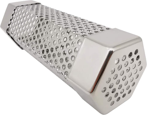 Smoker Smoke Tube Box for Pellets Grill, 304 Stainless Steel BBQ Cold Smoker Generator Tube, 2.5 Hours of Billowing Hot or Cold Smoking - 6" Hexag...