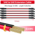 12 AWG SAE to SAE Extension Cable 12 Gauge 2-Pin SAE Connector Extension Cord with Dual Head Plug for Solar Panel Automotive Car Motorcycle 12in...
