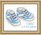 Luca-S Counted Cross Stitch kit Baby Shoes boy 12.5x8cm...